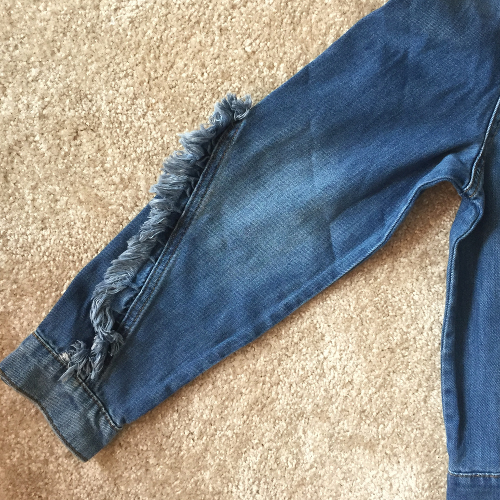 FESTIVAL FRAYED RUFFLE DENIM JACKET - Picture 7 of 9